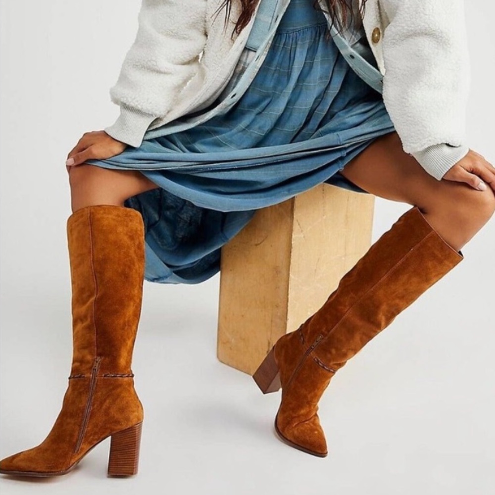 Free people whipstitch tall boots